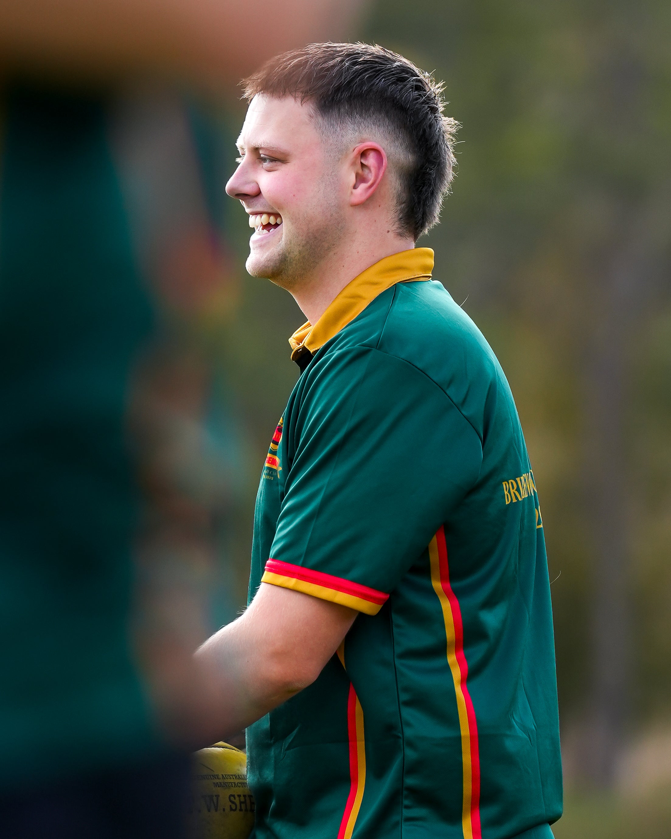 Aaron Woods in Bridgenorth's 100 year celebration edition of the polo top