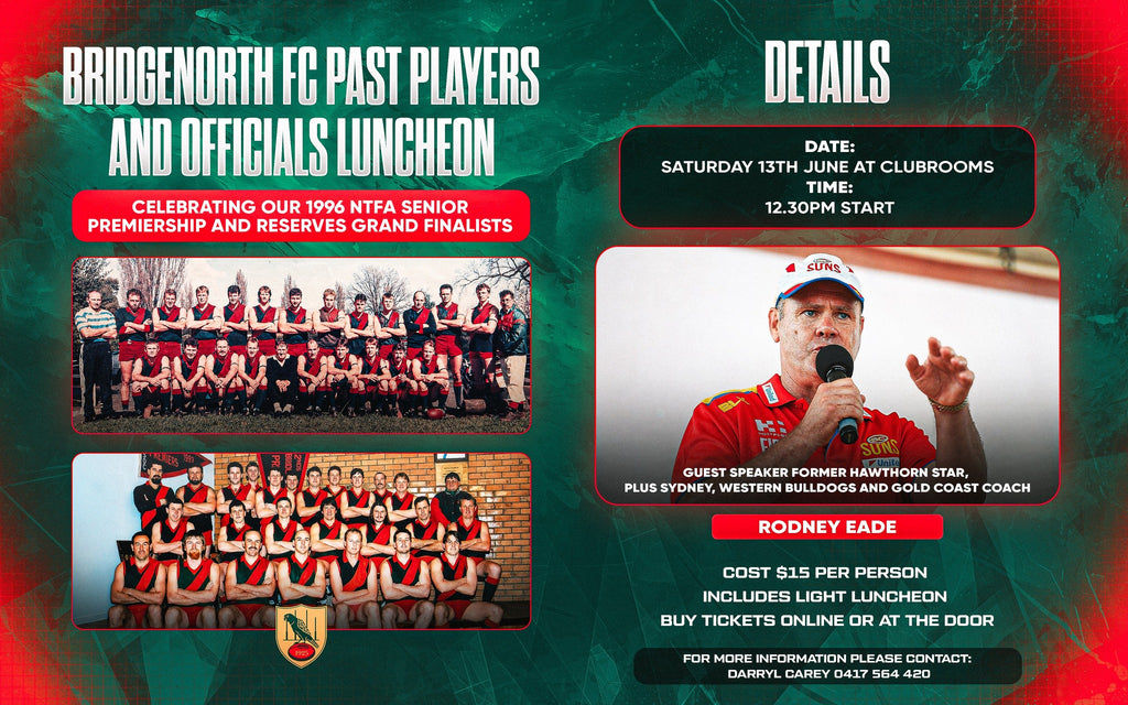 1 x Past Players and Officials Reunion Ticket