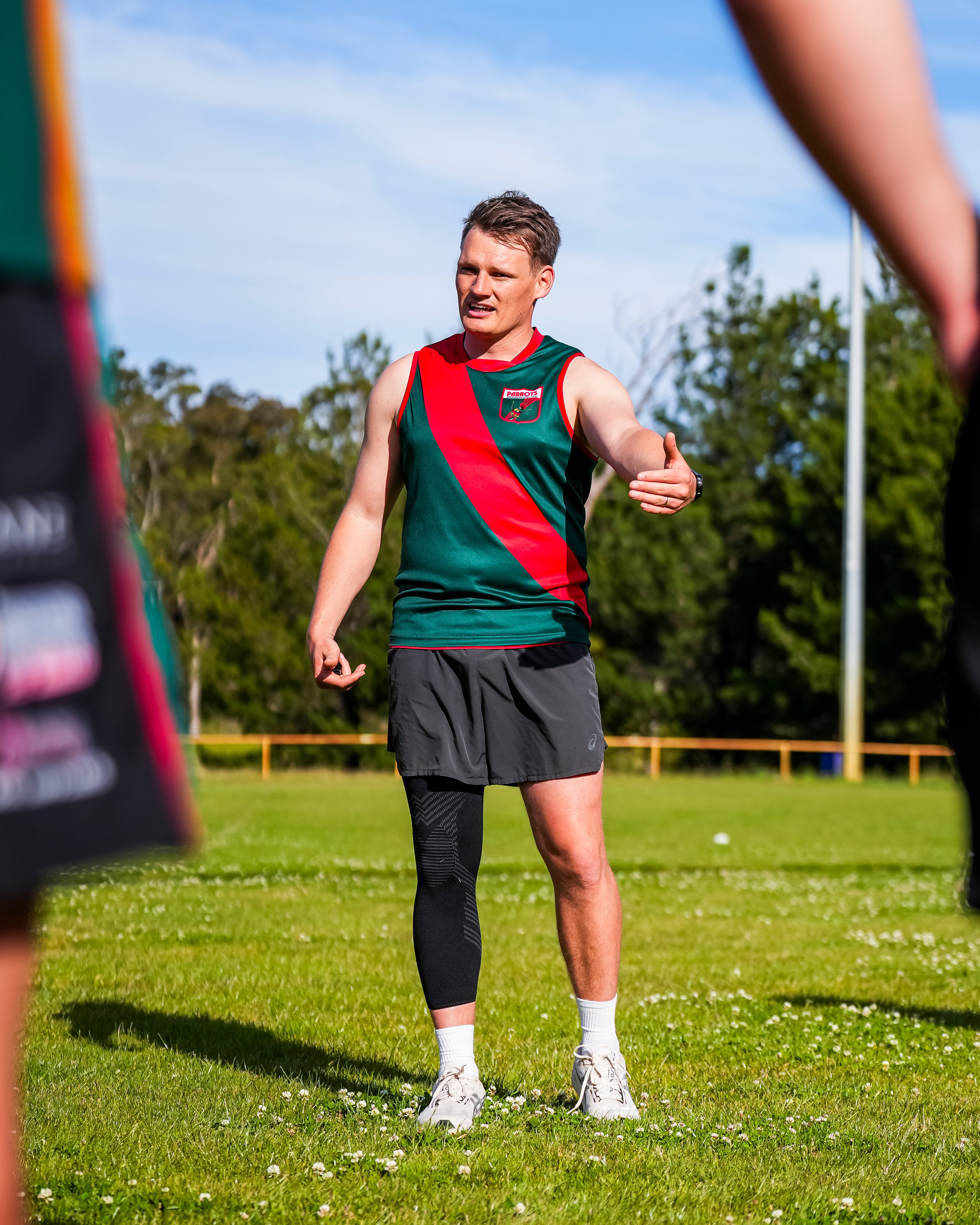 The 2026 Mens coach, James Griffiths, during pre-season 