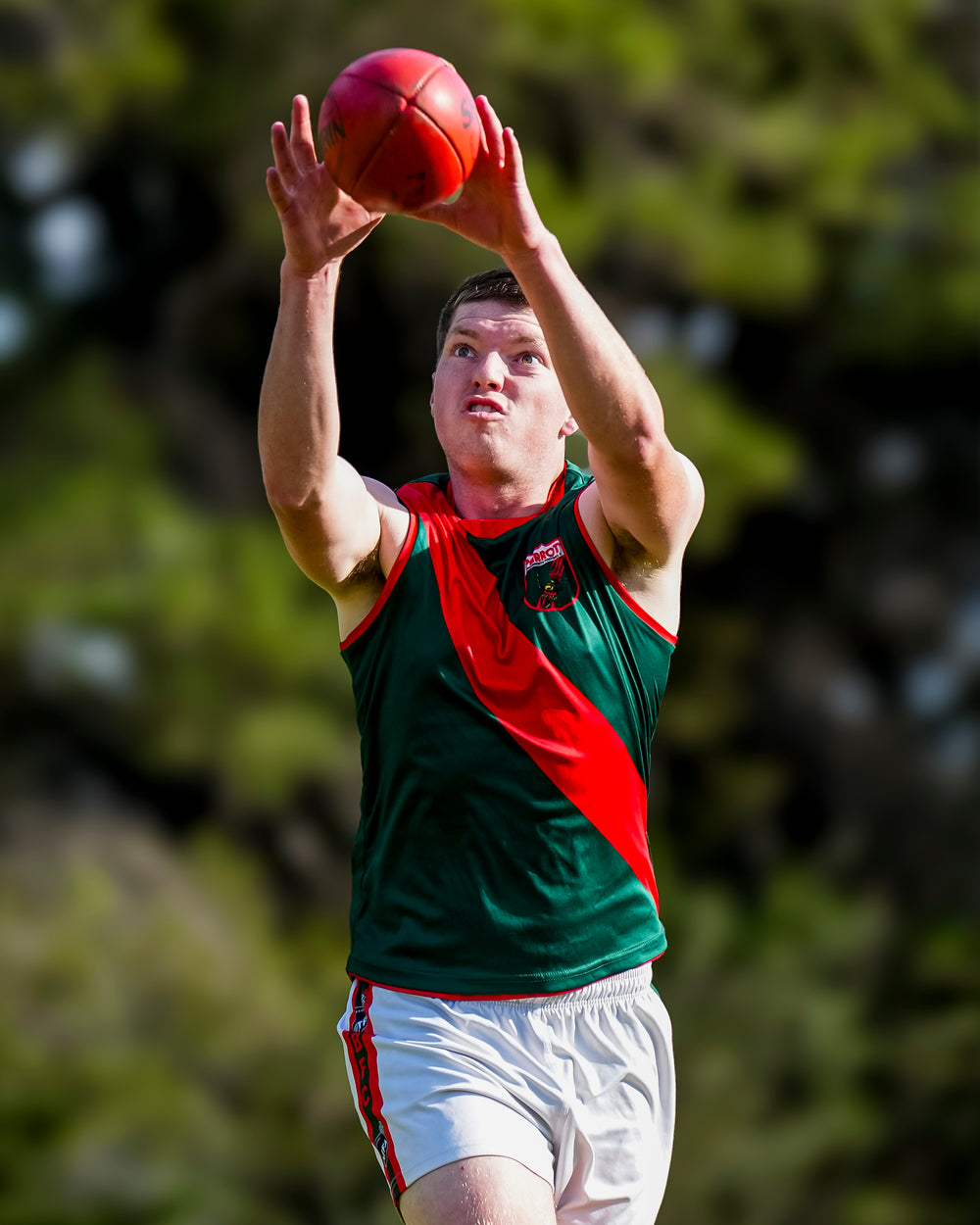 Bridgenorth player catching the football