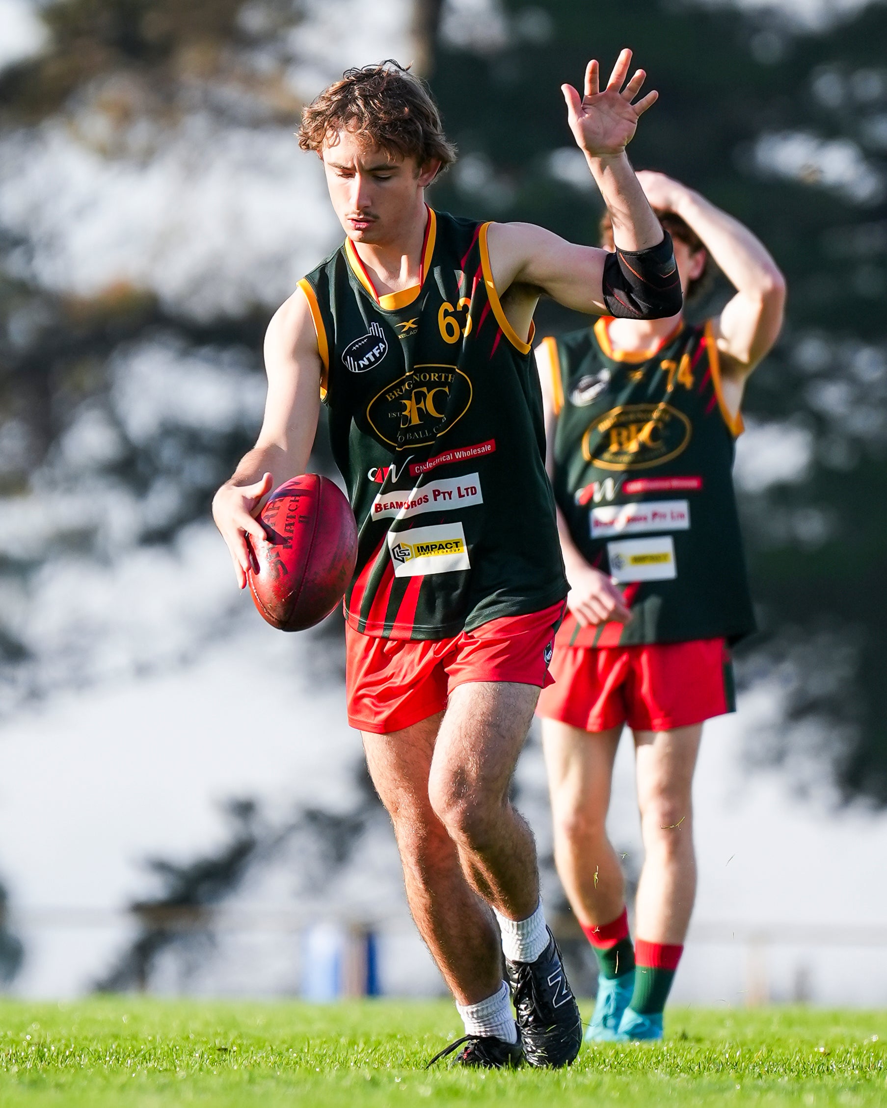 Bridgenorth Football Club player kicking the ball