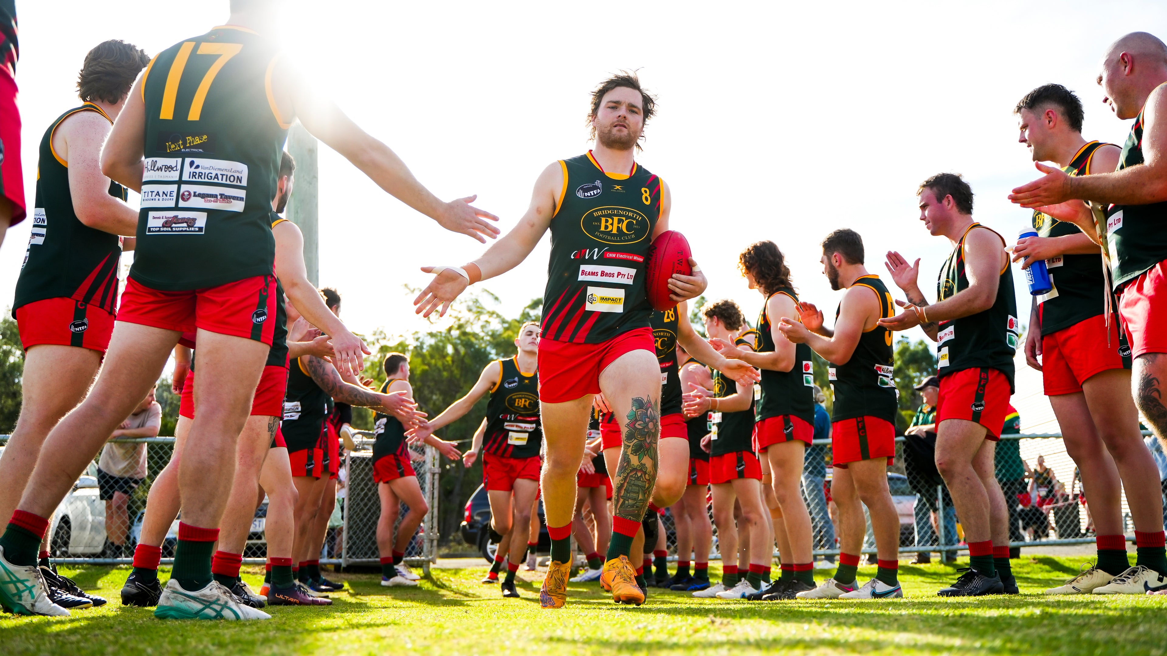 Billy Jack running out onto the field