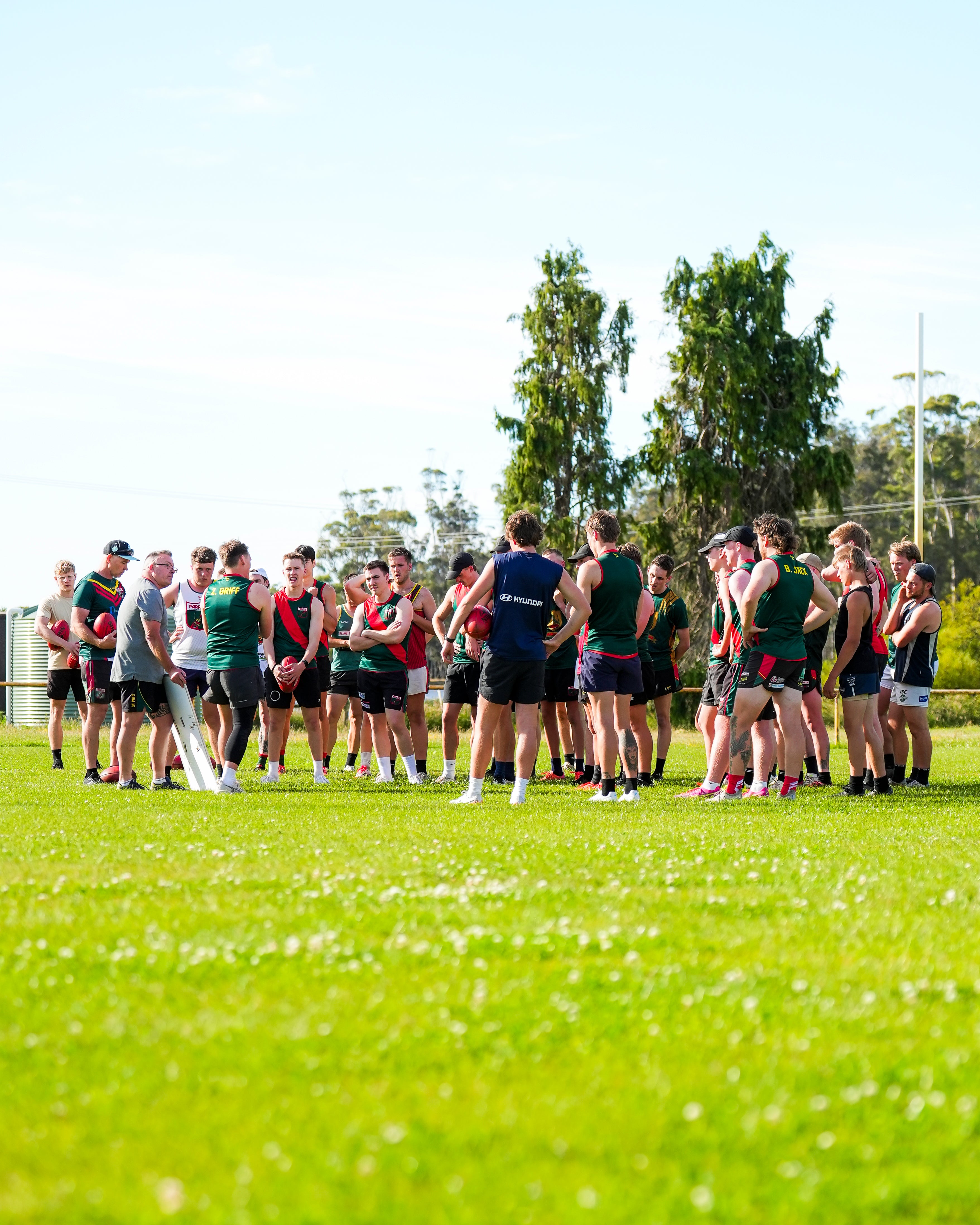 Reserves players in pre-season training
